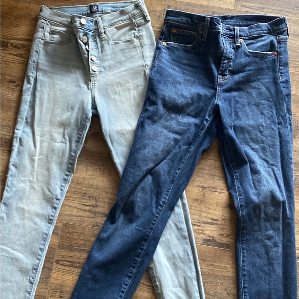 Two Pairs of GAP high waisted Jeans